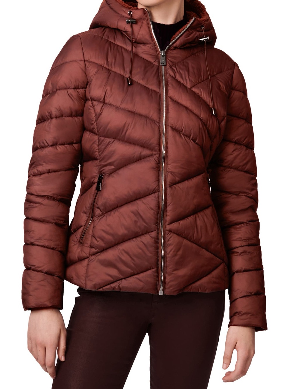 Bernardo Puffer Jacket - NWT Maroon Large